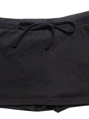 J for Justify Black Casual Drawstring Skirt, Y2K, Women's, Large